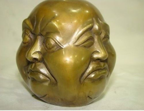 Lucky tibetan brass - four, face