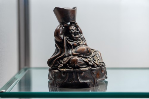 Laughing buddha with sycee - buddha,