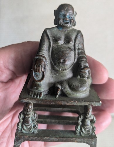 Antique chinese bronze buddha - chinese,