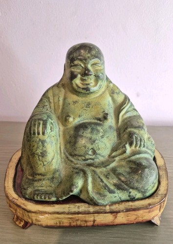 Vintage laughing buddha cast - laughing,