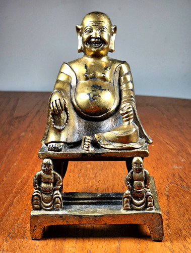 Chinese gilt bronze - gilt, budai