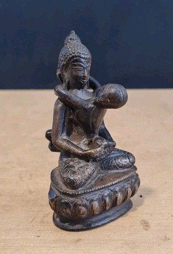 Antique tibetan bronze yab - tibetan,